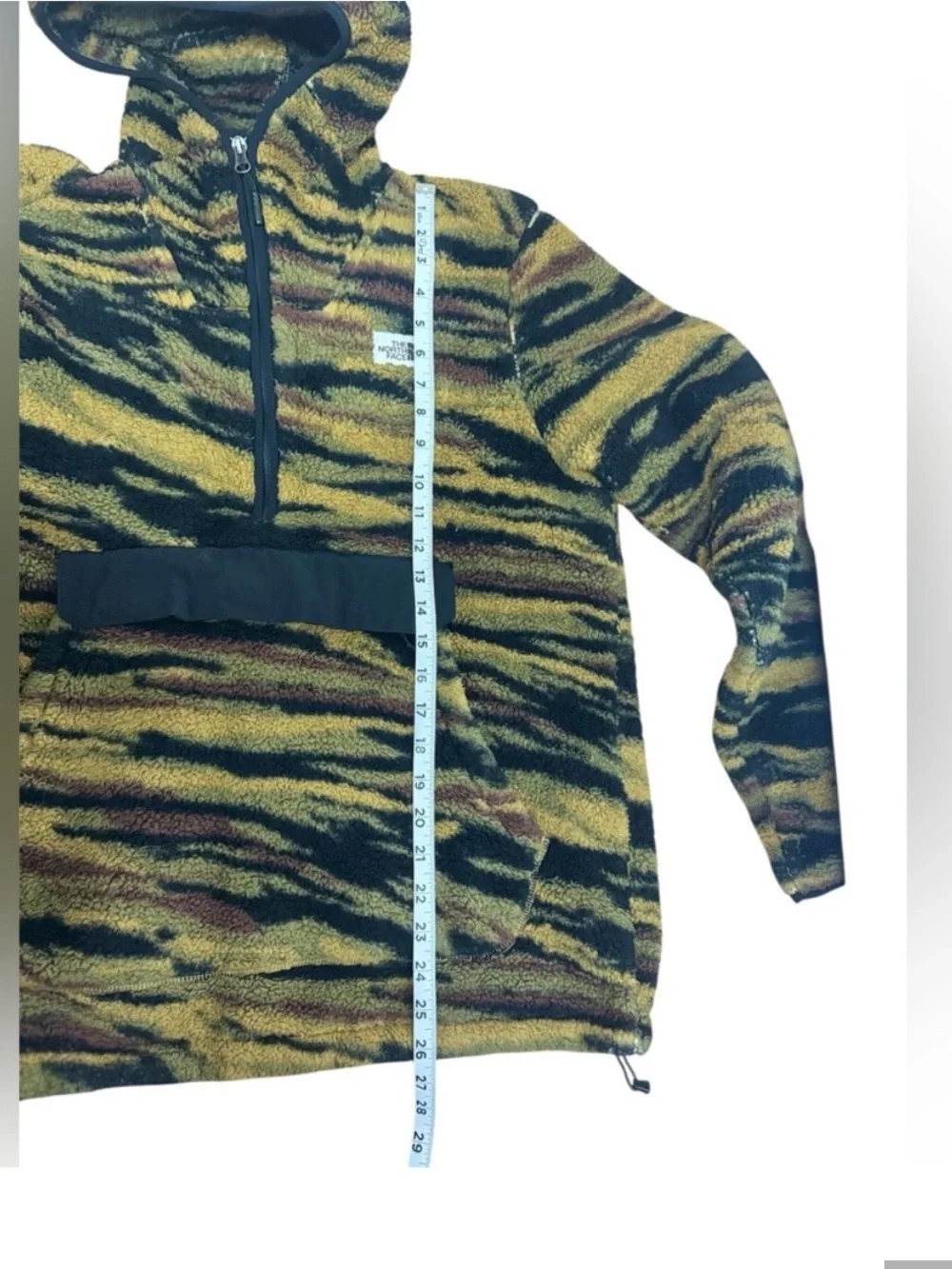 The North Face men’s M Campshire Tiger camo brown green pullover fleece hoodie